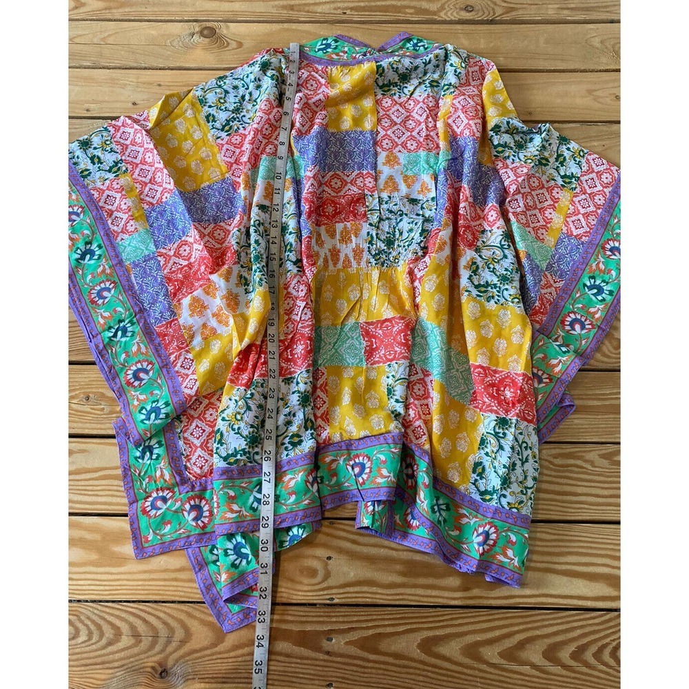 Tolani Multicolor Patchwork Cardigan - image 7